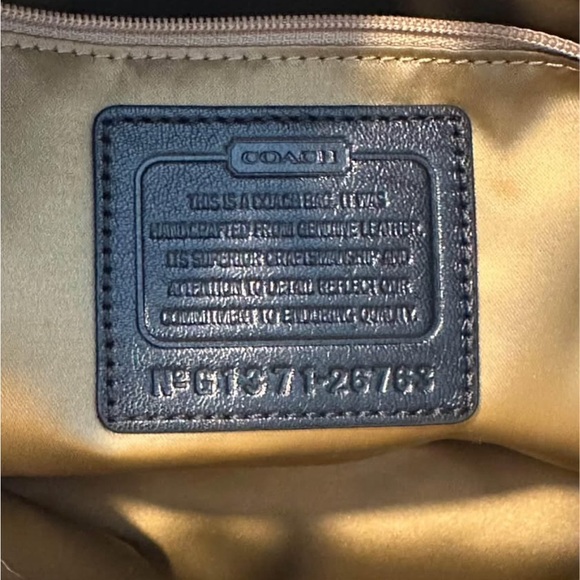 COACH limited edition handbag. Black w/slight gold shimmer. Gold hardware - Picture 4 of 16